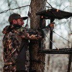 Muddy Boss XL Hang-on, Durable Weather-Resistant Outdoor Hunting Tree Stand, Wide Stance Platform with Fixed Footrest & Flip-Back Flex-Tek Seat, 300 Pound Maximum Capacity