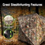 Portable 360° See-Through Hunting Blind for Deer
