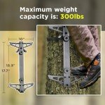 Sebnux Aluminum Treestand Hunting Climbing Sticks Hunting Non-Slip Tree Climbing Step with Fold Up Steps (4)