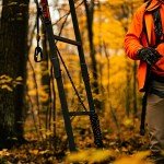 Rivers Edge Jumbo Jack 1-Man Ladder Stand, RE658, 17’1” Height, Wide Flip-Up TearTuff Mesh Seat, Jumbo Platform, Flip-Out Footrest, 2-Way Adjustable Shooting Rail