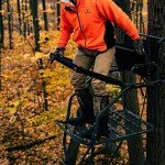 Rivers Edge Jumbo Jack 1-Man Ladder Stand, RE658, 17’1” Height, Wide Flip-Up TearTuff Mesh Seat, Jumbo Platform, Flip-Out Footrest, 2-Way Adjustable Shooting Rail