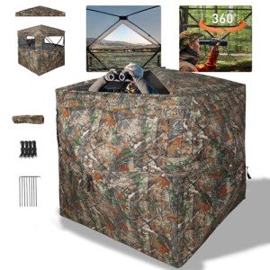 FUNHORUN 360° See-Through Hunting Blind for 2-3 People