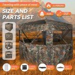 FUNHORUN 360° See-Through Hunting Blind for 2-3 People