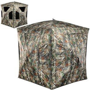 Lenotos Hunting Blind, 2-3 Person Pop Up Ground Blind with Carrying Bag, Portable Resilient Hunting Tent for Deer & Turkey Hunt(A-1014)