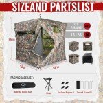 Zoebruzer Portable 270° Camo Hunting Blind for 3