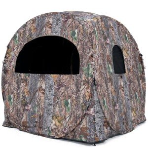 Hunting Blind, Ground Blind with Carrying Bag, 1-2 Person Pop Up Deer Blind, Portable Hunting Tent for Deer & Turkey Hunting