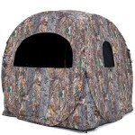 Hunting Blind, Ground Blind with Carrying Bag, 1-2 Person Pop Up Deer Blind, Portable Hunting Tent for Deer & Turkey Hunting