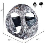 THUNDERBAY Run & Gun 60" x 60" 1-2 Pereson Pop-Up Ground Blind, 4-Panel Spring Steel Hunting Bilnd for Deer, Turkey Duck Hunting, Bow Hunting, Digital Camo