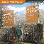 FUNHORUN Hunting Blind with Floor Mat, 360 Degree See Through Ground Blind for Deer Hunting, 3-4 Person Pop-up Hunting Deer Blind, Turkey Blind.