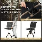 360° Swivel Folding Hunting Blind Chair - 400lbs Capacity