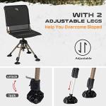 360° Swivel Folding Hunting Blind Chair - 400lbs Capacity