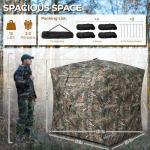 HUNTSEN Hunting Blind 270° See Through 2-3 Person Ground Blind Pop Up Hunting Tent with Carring Bag - Portable Durable for Turkey and Deer Hunting