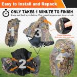Bayattoo Portable Camouflage Hunting Blind and Chair