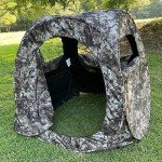 THUNDERBAY Run & Gun 60" x 60" 1-2 Pereson Pop-Up Ground Blind, 4-Panel Spring Steel Hunting Bilnd for Deer, Turkey Duck Hunting, Bow Hunting, Digital Camo