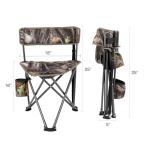 2 Pack Portable Tripod Hunting Chairs with Backrest