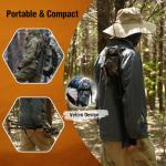 2 Pack Portable Tripod Hunting Chairs with Backrest