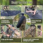 360-Degree Camouflage Pop-Up Hunting Blind for 2-3 People