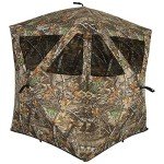Ameristep Care Taker Portable Pop Up 2 Person Ground Hunting Concealment Blind with Mesh Window and Premium ShadowGuard, RealTree Edge