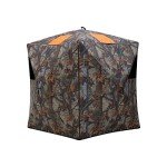 Barronett Blinds® Road Runner, Portable Hunting Blind, Pop-Up Hub Blind, Zipperless Windows, Lightweight, 2-Person, Bloodtrail® Woodland, 67” x 71” x 71”, RR200BT