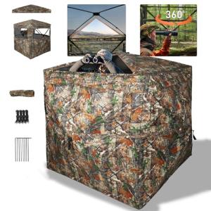 FUNHORUN 360° See-Through Hunting Blind for 2-3 People