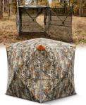 Holiwei Hunting Blind 360° Silent See Through Blind with Swing Door, 2-3 Person Pop Up Ground Blind with Carrying Bag, Portable Hunting Tent for Deer & Turkey Hunting