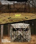 Holiwei Hunting Blind 360° Silent See Through Blind with Swing Door, 2-3 Person Pop Up Ground Blind with Carrying Bag, Portable Hunting Tent for Deer & Turkey Hunting