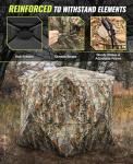 Holiwei Hunting Blind 360° Silent See Through Blind with Swing Door, 2-3 Person Pop Up Ground Blind with Carrying Bag, Portable Hunting Tent for Deer & Turkey Hunting