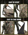 Holiwei Hunting Blind 360° Silent See Through Blind with Swing Door, 2-3 Person Pop Up Ground Blind with Carrying Bag, Portable Hunting Tent for Deer & Turkey Hunting