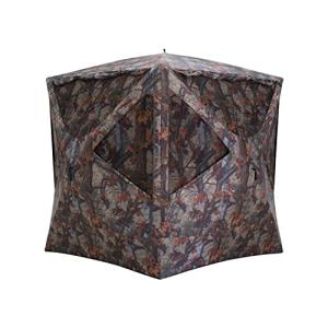 Barronett Blinds Prowler 350, Portable Hunting Blind, Pop-Up Hub Blind, Huge Interior, Lightweight, 3-Person, Bloodtrail Woodland, 80” x 90” x 90”, PR350BT