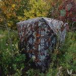 Barronett Blinds Prowler 350, Portable Hunting Blind, Pop-Up Hub Blind, Huge Interior, Lightweight, 3-Person, Bloodtrail Woodland, 80” x 90” x 90”, PR350BT