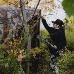 Barronett Blinds Prowler 350, Portable Hunting Blind, Pop-Up Hub Blind, Huge Interior, Lightweight, 3-Person, Bloodtrail Woodland, 80” x 90” x 90”, PR350BT