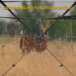 FUNHORUN Hunting Blind 270 Degree See Through Ground Blind for Hunting, 2/3 Person Pop Up Camouflage Tent for Deer and Turkey, Portable Concealed Shelter with Chair and Carrying Bag
