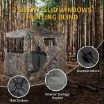 FUNHORUN Hunting Blind 270 Degree See Through Ground Blind for Hunting, 2/3 Person Pop Up Camouflage Tent for Deer and Turkey, Portable Concealed Shelter with Chair and Carrying Bag