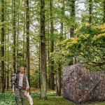 FUNHORUN Hunting Blind 270 Degree See Through Ground Blind for Hunting, 2/3 Person Pop Up Camouflage Tent for Deer and Turkey, Portable Concealed Shelter with Chair and Carrying Bag
