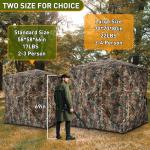 Hunting Blind with Carrying Bag, 360 Degree See Through Ground Blind, Pop Up Hunting Blind Portable Concealed Camouflage Tent for Deer and Turkey for 3-4 Person