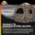 Rhino Blinds R75-RTE 2 Person Hunting Ground Blind, Realtree Edge