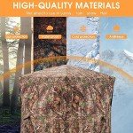 XProudeer Hunting Blind,See Through Ground Blinds with 360 Degree,2-3 Person Pop Up Portable Hunting Blinds,Camouflage Hunting Tent for Deer & Turkey Hunting