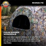 Rhino Blinds R75-RTE 2 Person Hunting Ground Blind, Realtree Edge