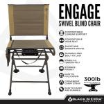Black Sierra 360° Silent Swivel Hunting Chair