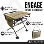 Black Sierra 360° Silent Swivel Hunting Chair