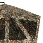 Ameristep Care Taker Portable Pop Up 2 Person Ground Hunting Concealment Blind with Mesh Window and Premium ShadowGuard, RealTree Edge