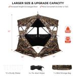 GearOZ Portable See-Through Hunting Blind for 2-3