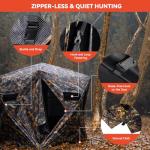 GearOZ Portable See-Through Hunting Blind for 2-3