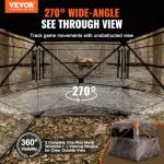 VEVOR 270° See-Through Ground Hunting Blind, 4-5 Person