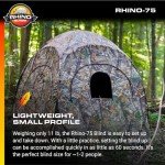 Rhino Blinds R75-RTE 2 Person Hunting Ground Blind, Realtree Edge
