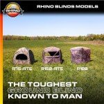 Rhino Blinds R75-RTE 2 Person Hunting Ground Blind, Realtree Edge
