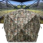 Hunting Blind for 3-4 People, 288 Degree See Through Hunting Ground Blind with Silent Zipper Pop Up Ground Blinds Portable Resilient Hunting Tent for Deer Hunting