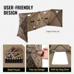 TIDEWE Hunting Blind Panel with Carrying Bag, 3-4 Person Pop-up Waterfowl Blinds, Resilient Field Duck Hunting Tent（Next Evos）