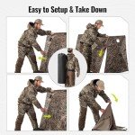 TIDEWE Hunting Blind Panel with Carrying Bag, 3-4 Person Pop-up Waterfowl Blinds, Resilient Field Duck Hunting Tent（Next Evos）