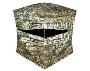 Primos Hunting Blind Double Bull SurroundView MAX, Full 180° One-Way See-Through View with Built-in Sun Visor in Truth Camo